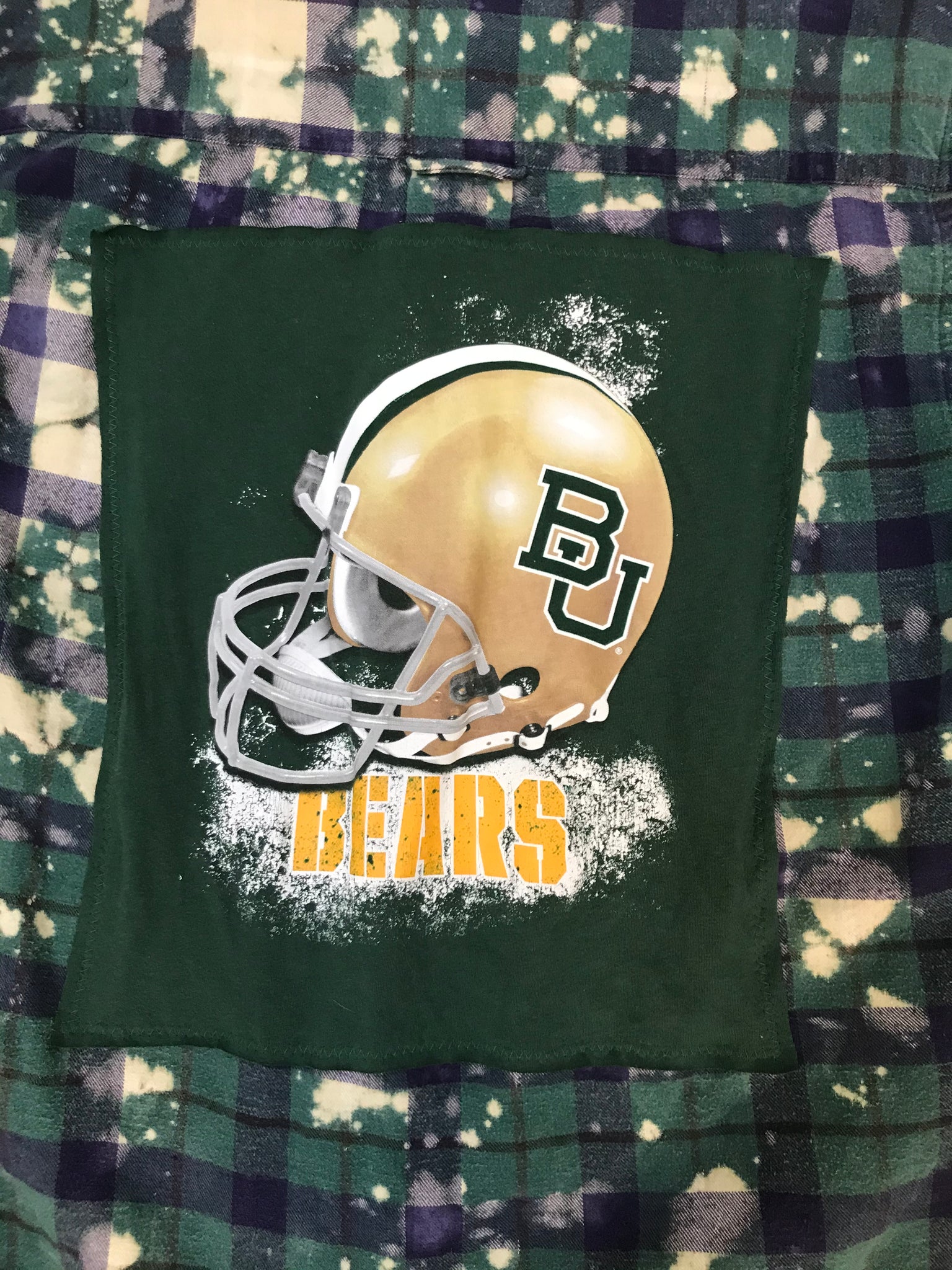 Baylor LARGE Baylor University T-shirt backed flannel