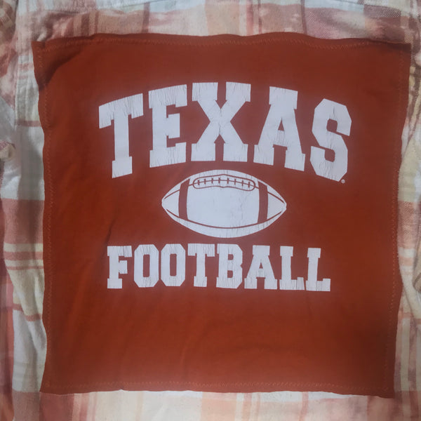 UT Texas SMALL University of Texas T-back on grunged flannel