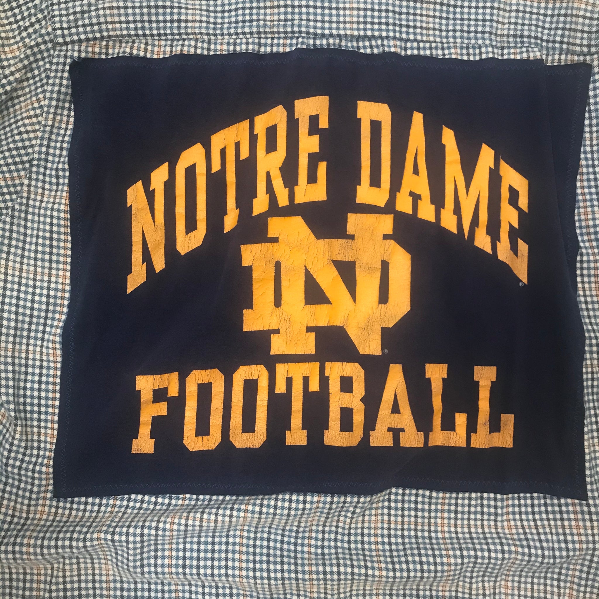 Notre Dame LARGE T-shirt backed flannel