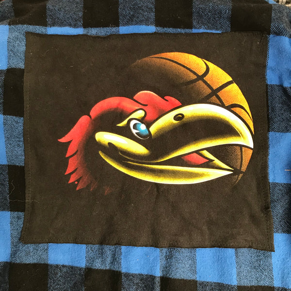 Kansas MEDIUM Kansas Jayhawks heavy t-backed flannel