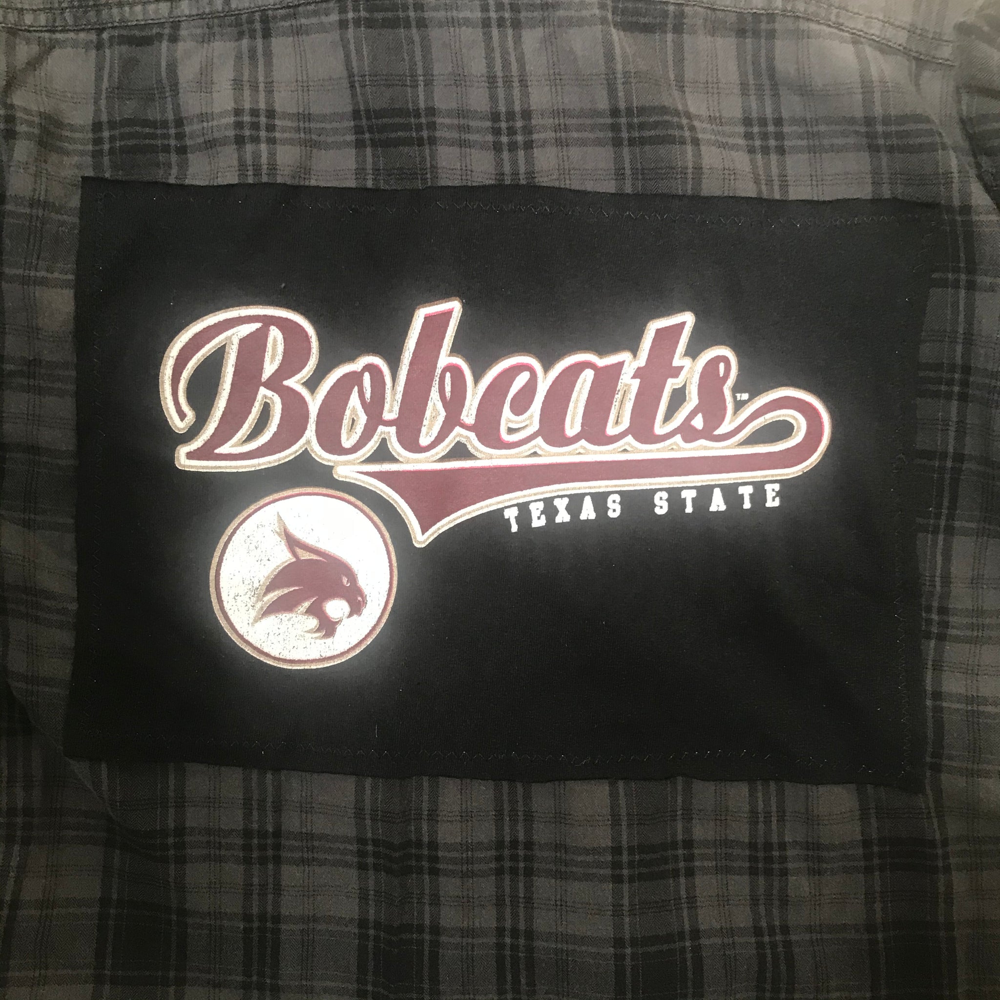 Texas State LARGE T-shirt backed flannel