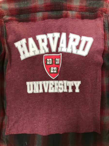 Harvard SMALL T-shirt backed flannel