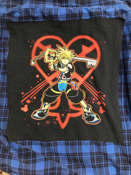 Manga MEDIUM Naruto Uzmaki T-Shirt Backed Flannel